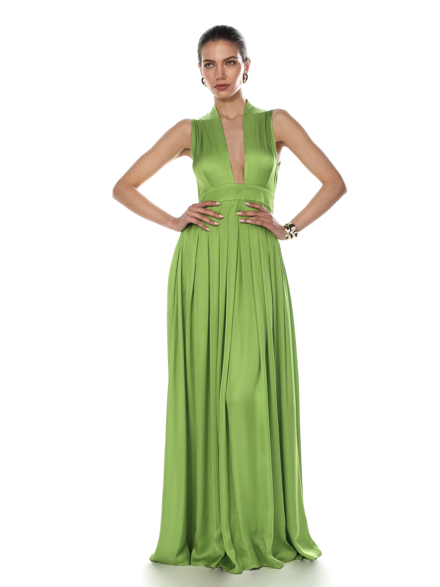 Alexia’s Sleeveless Apple Green Viscose