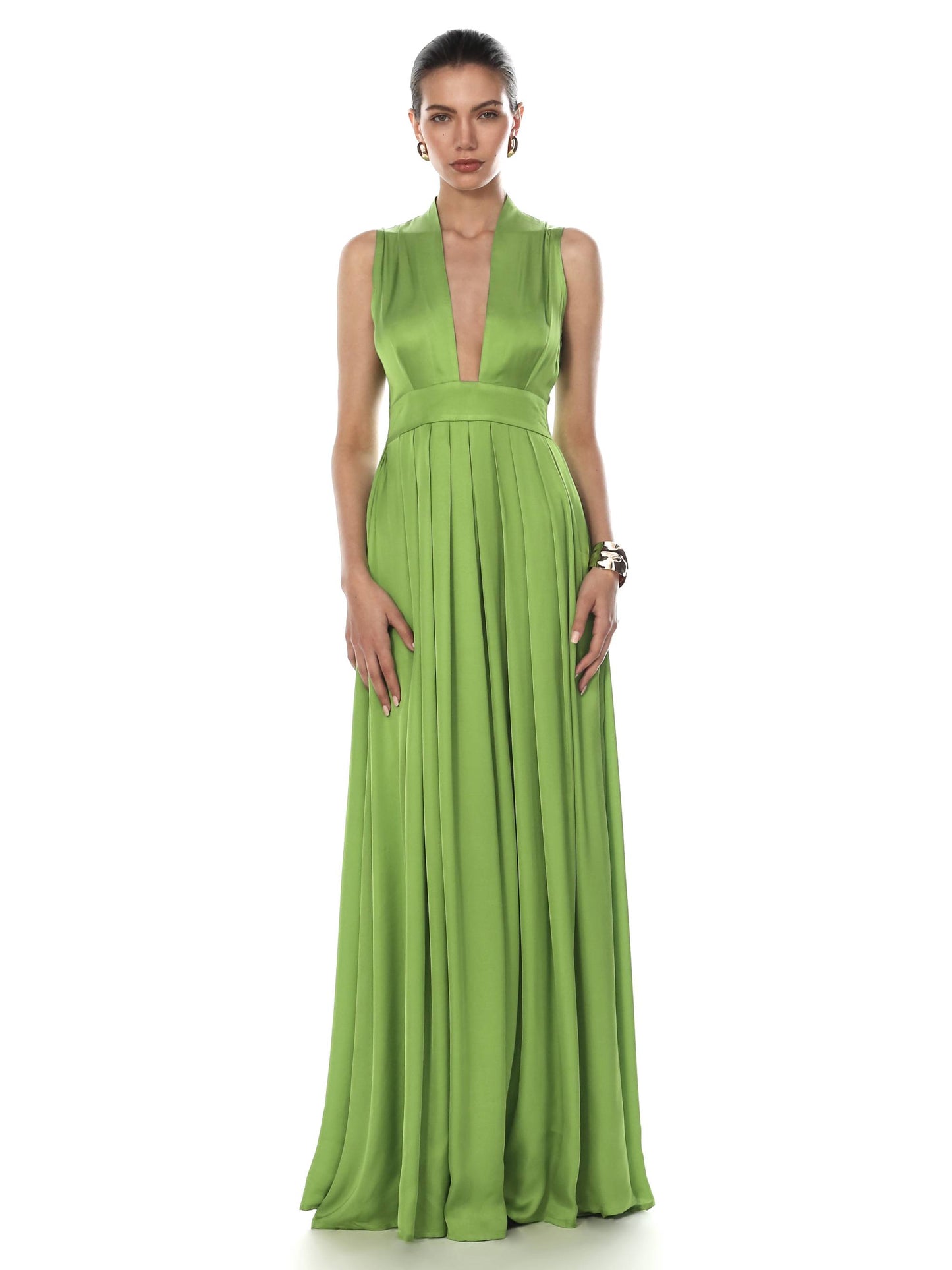 Alexia’s Sleeveless Apple Green Viscose