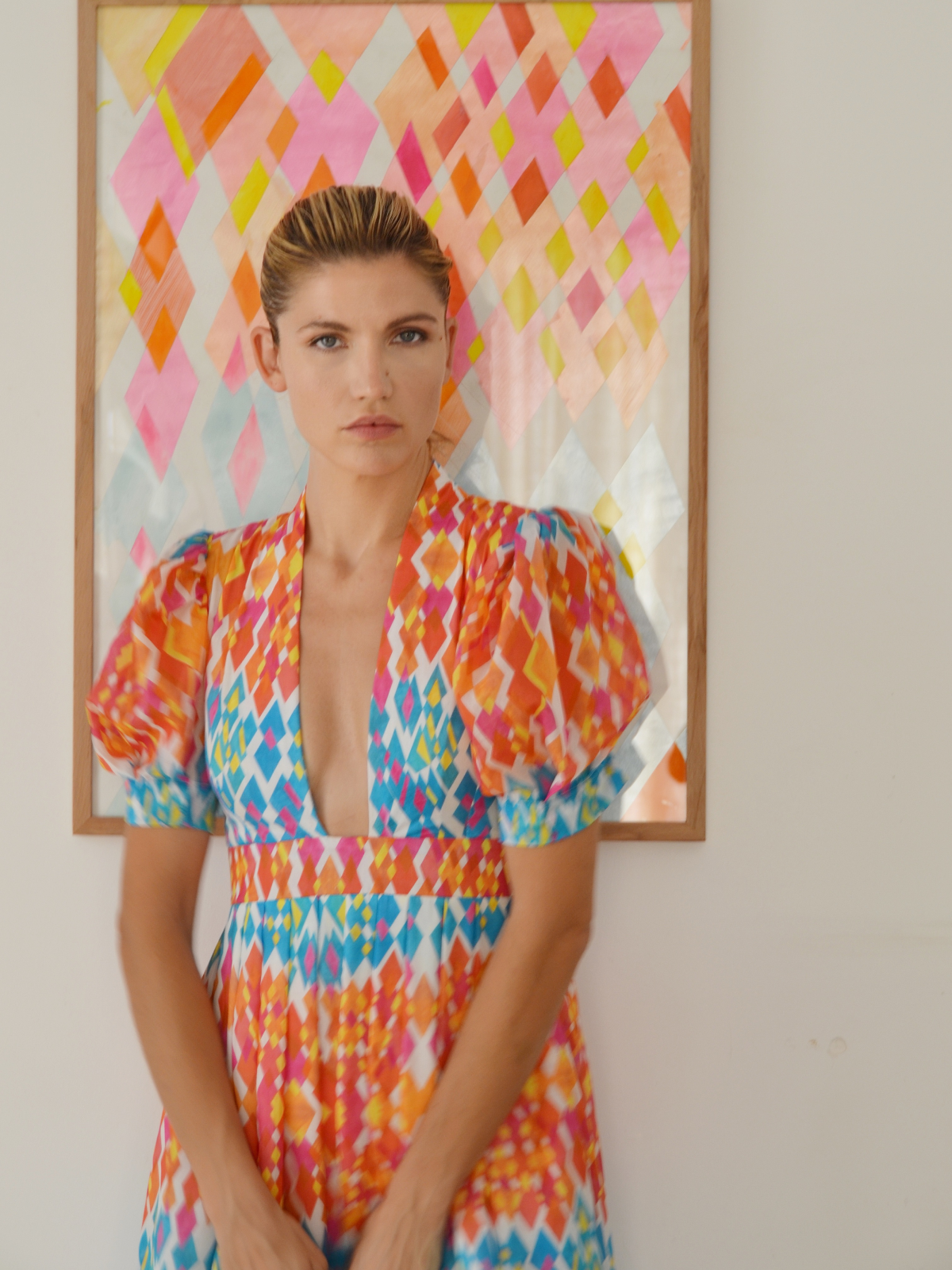 Alexia's Dress Cotton Diamond Print