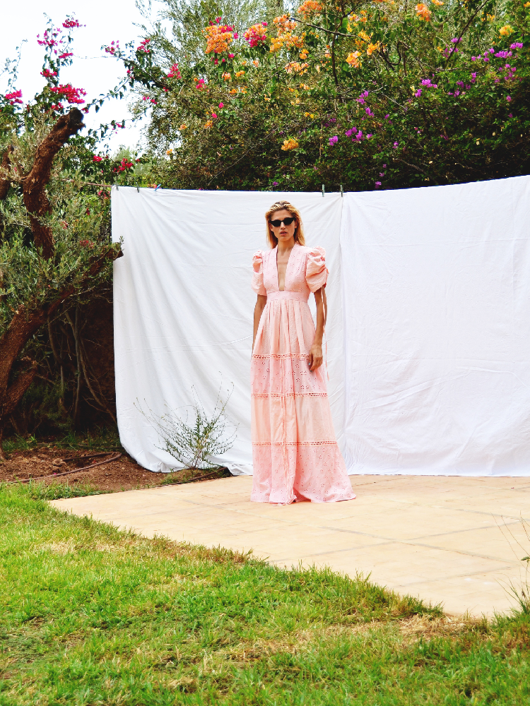 Alexia’s Square Dress in Baby Pink