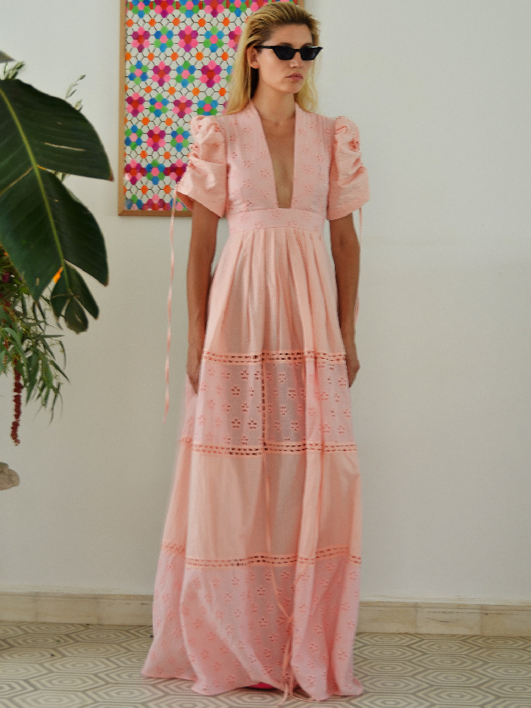Alexia’s Square Dress in Baby Pink