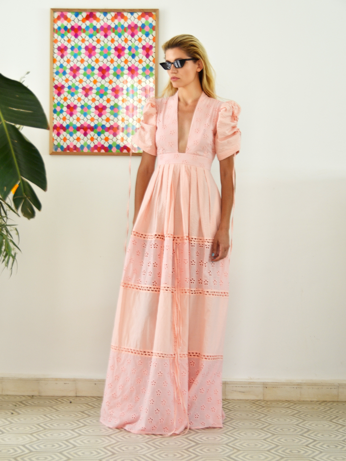 Alexia’s Square Dress in Baby Pink