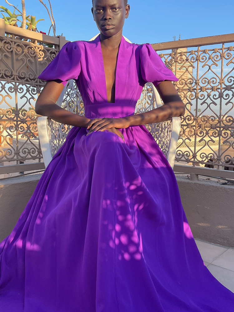 Alexia s Dress Silk Purple Hanout Boutique