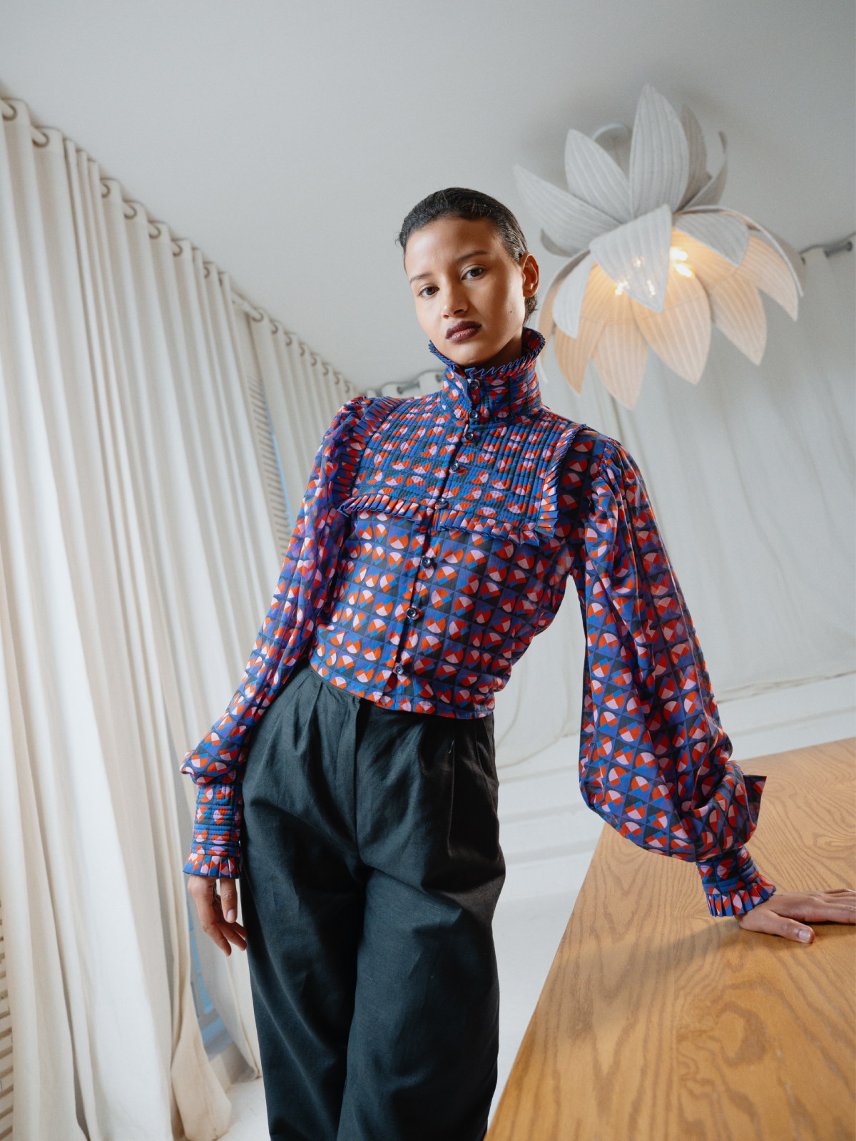 Matteo Monochrome Cropped Cotton