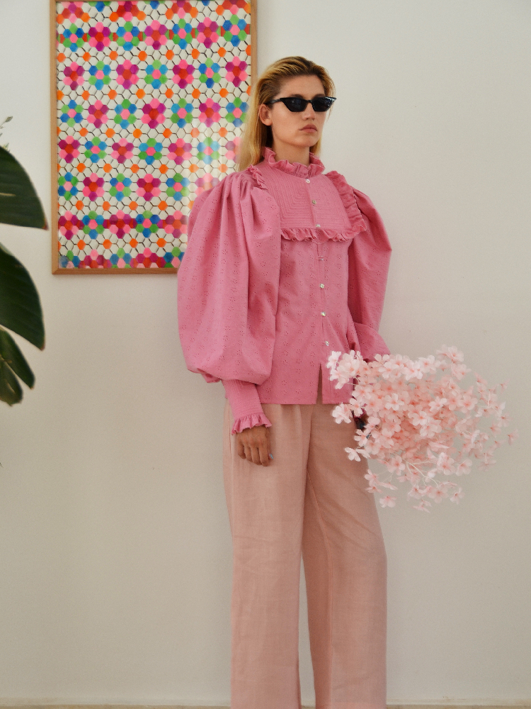 Matteo’s Shirt Cotton Hot Pink