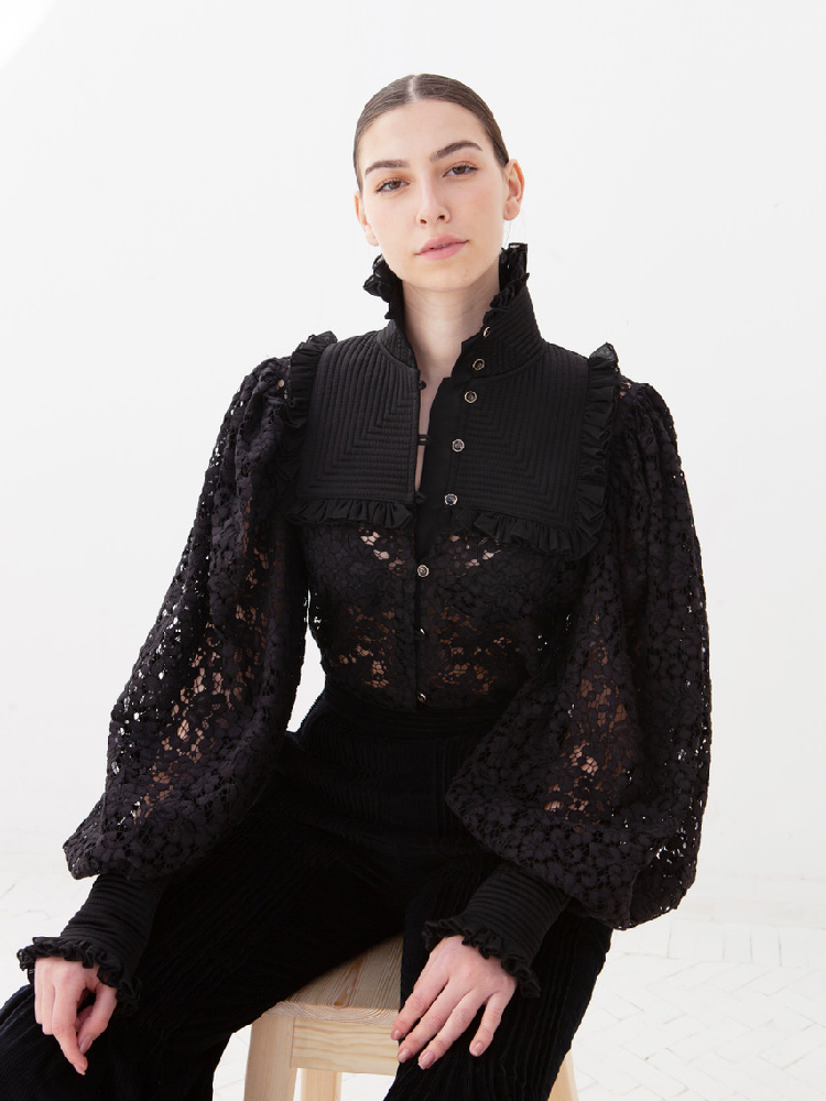 Matteo Shirt – Black French Lace Limited Edition