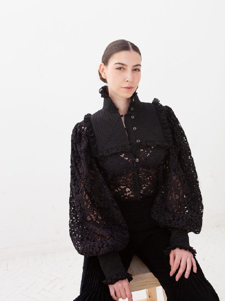Matteo Shirt – Black French Lace Limited Edition