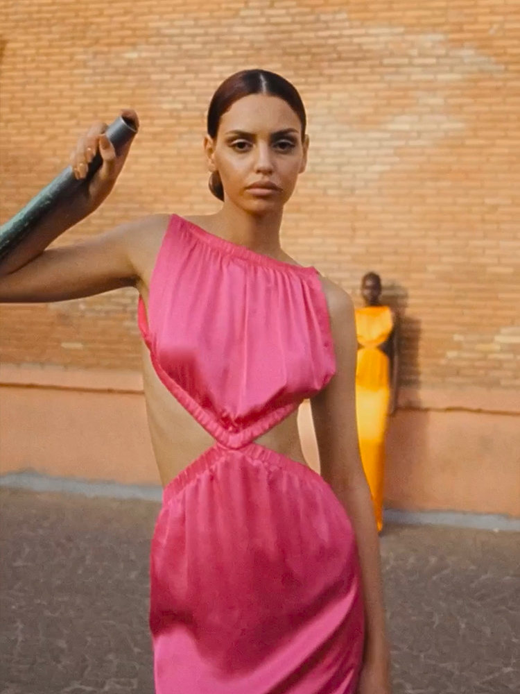 Monica’s Dress Viscose Fuchsia