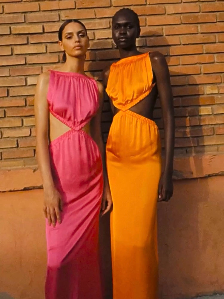 Monica’s Dress Viscose Fuchsia