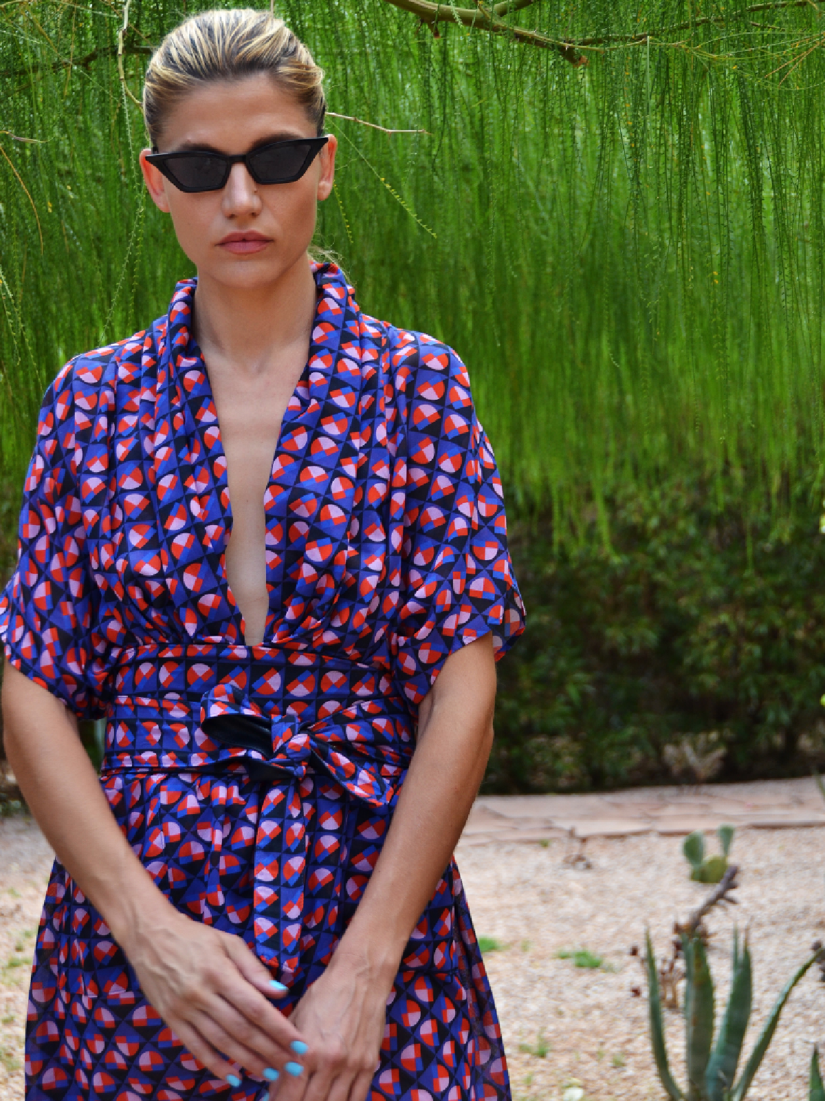 Nadia's Kimono Coton Monochrome Print