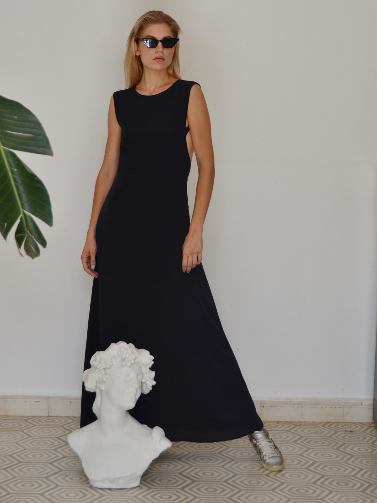 Yasmine Silk Dress Black