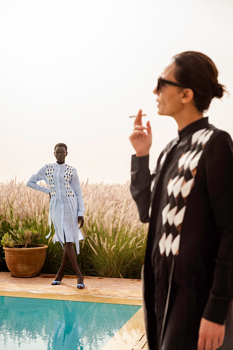 Dylan’s cotton Dress Shirt Graphic - Black & White
