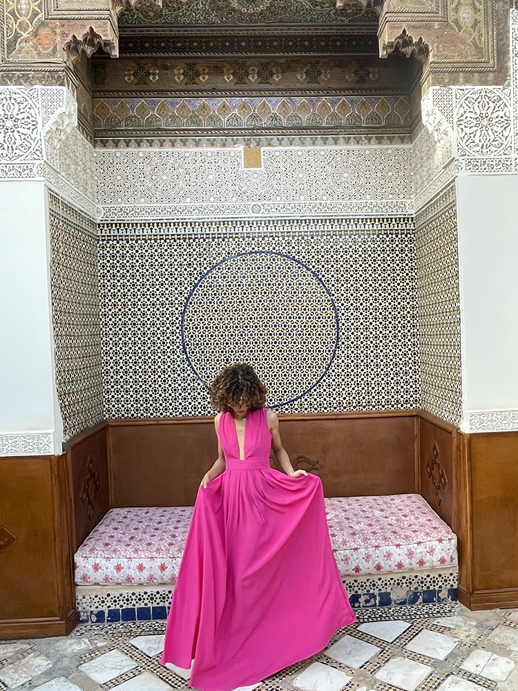 Alexia’s Dress Sleeveless Fushia Cotton