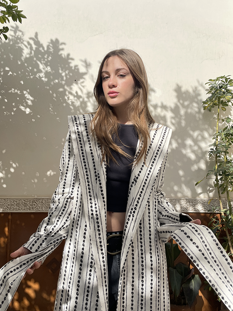 Striped 2025 duster jacket