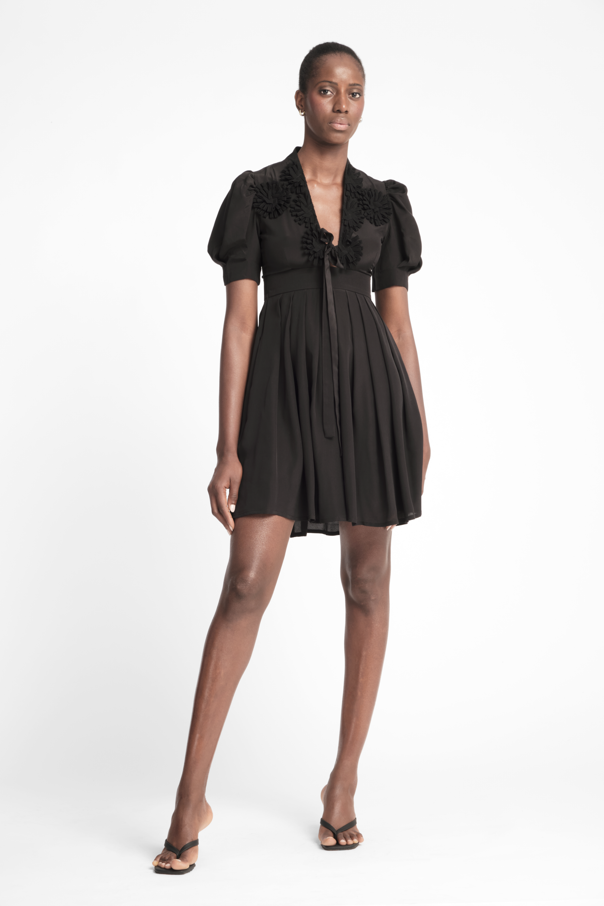 Alexia Flowers Silk Short Dress-thumbmail-1