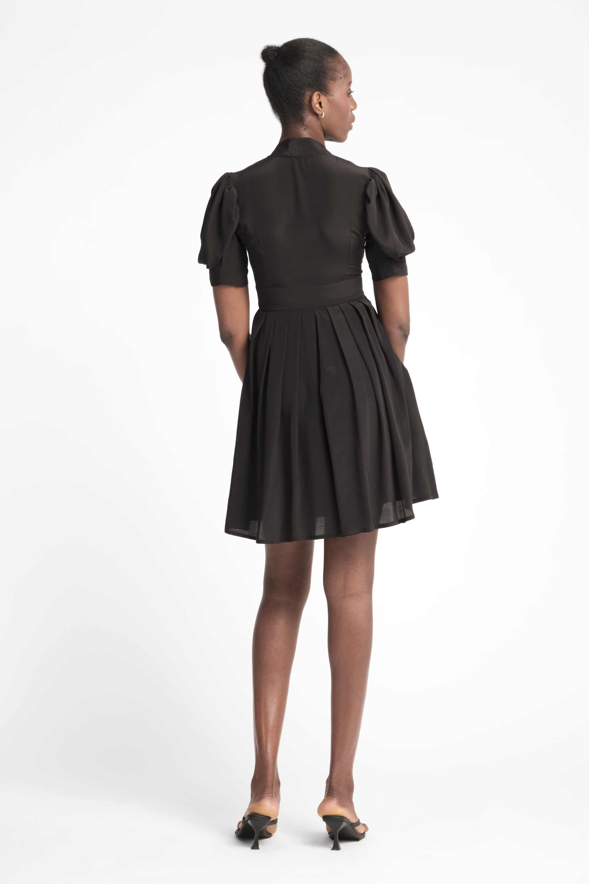 Alexia Flowers Silk Short Dress-thumbmail-4