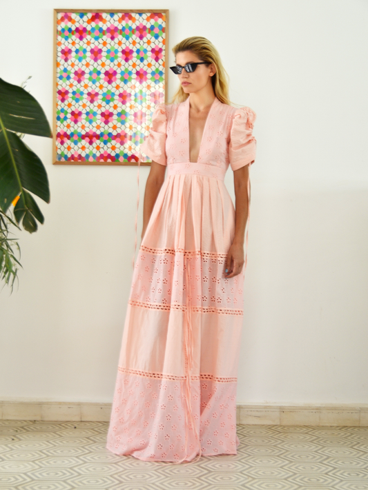 Alexia’s Square Dress in Baby Pink