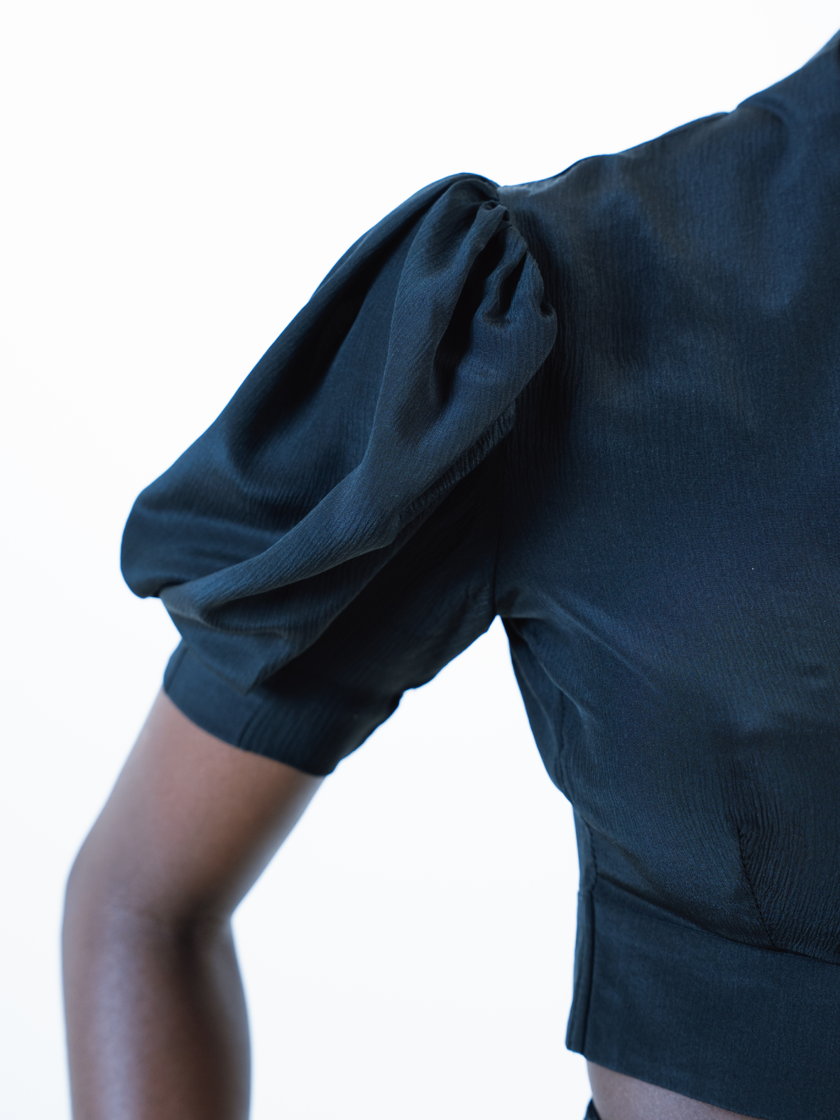 Alexia’s Silk Crop Top Black