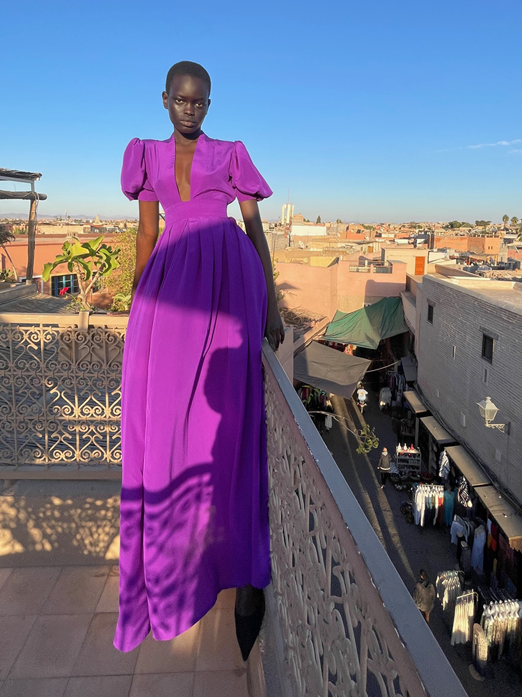 Alexia’s Dress Silk Purple