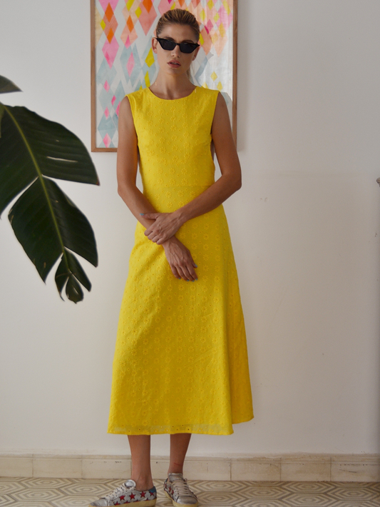 Yasmine Cotton Midi Dress