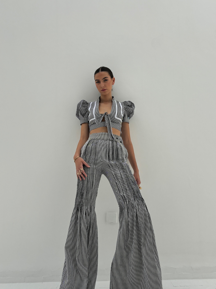 Dina’s Pants Stripe Bkack & White