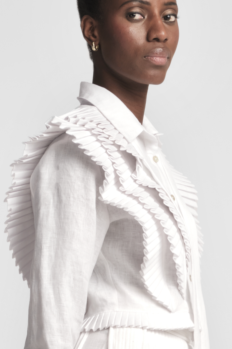 Karima Cropped Long Sleeve Shirt