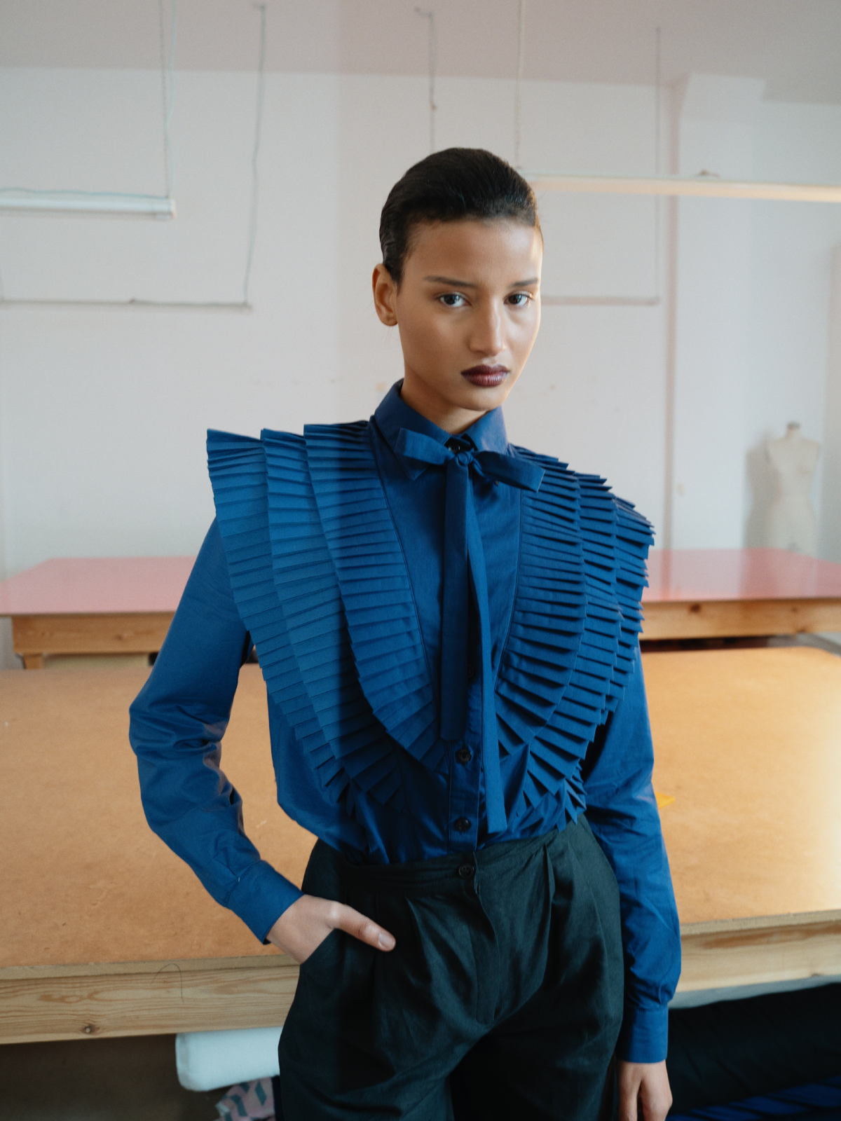 Karima Shirt Navy Blue