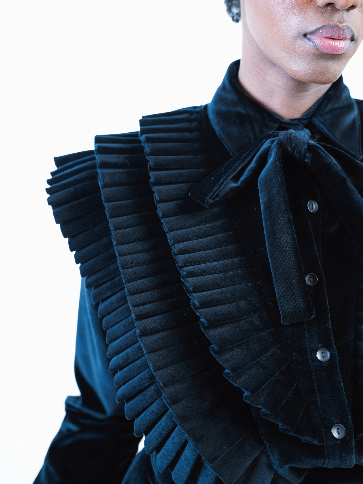 Karima Shirt Velvet Black