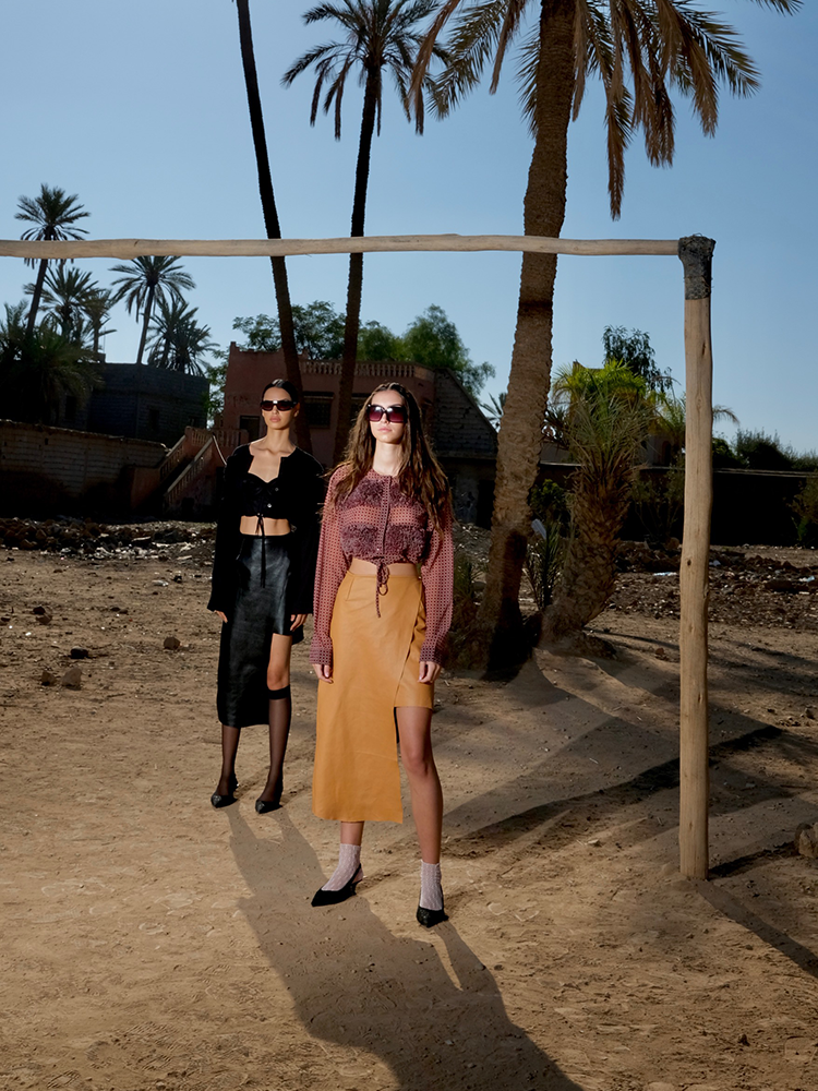 Lulu’s Asymmetrical Wrap Skirt Leather