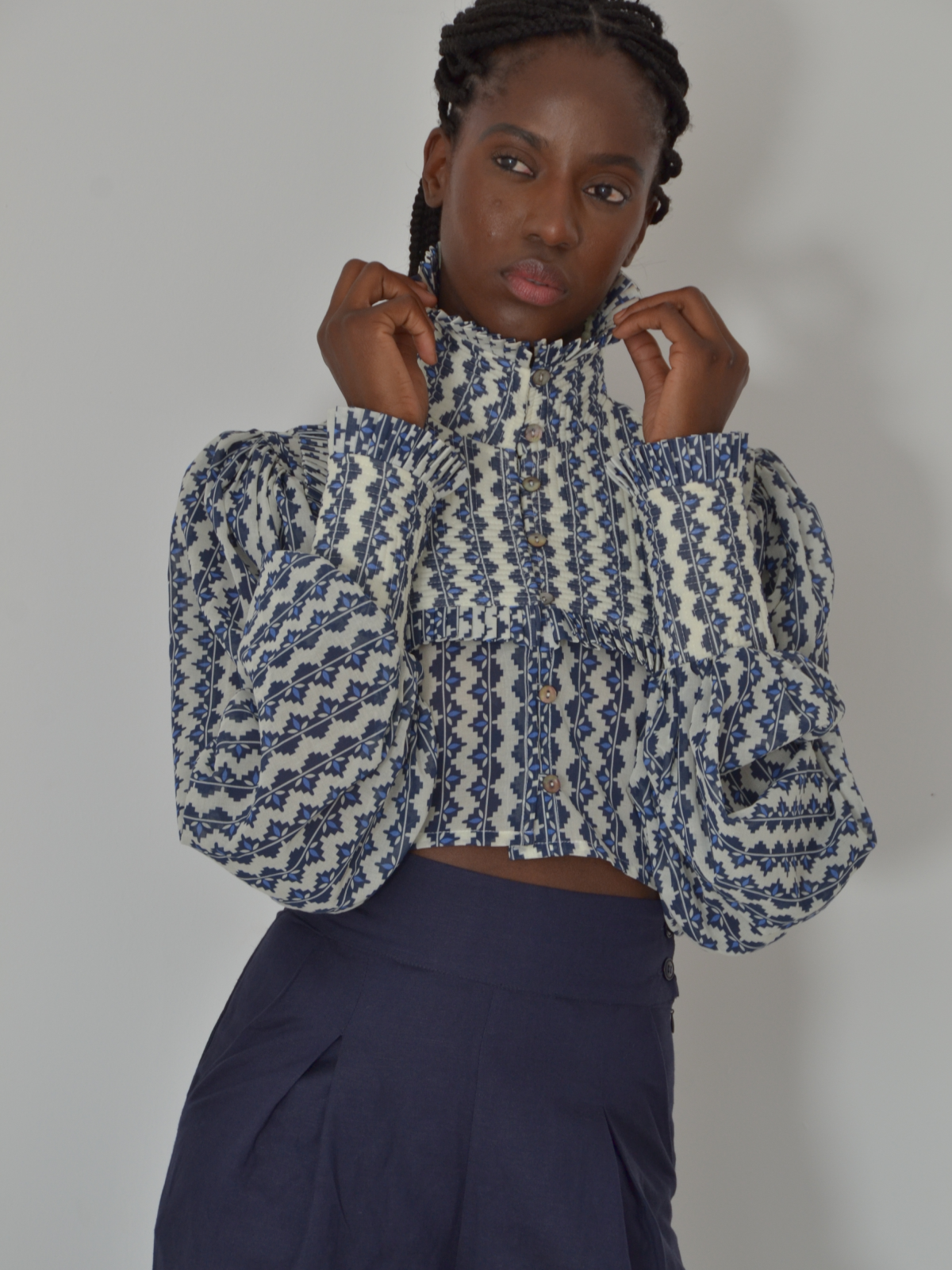 Matteo Atlas Cropped Shirt
