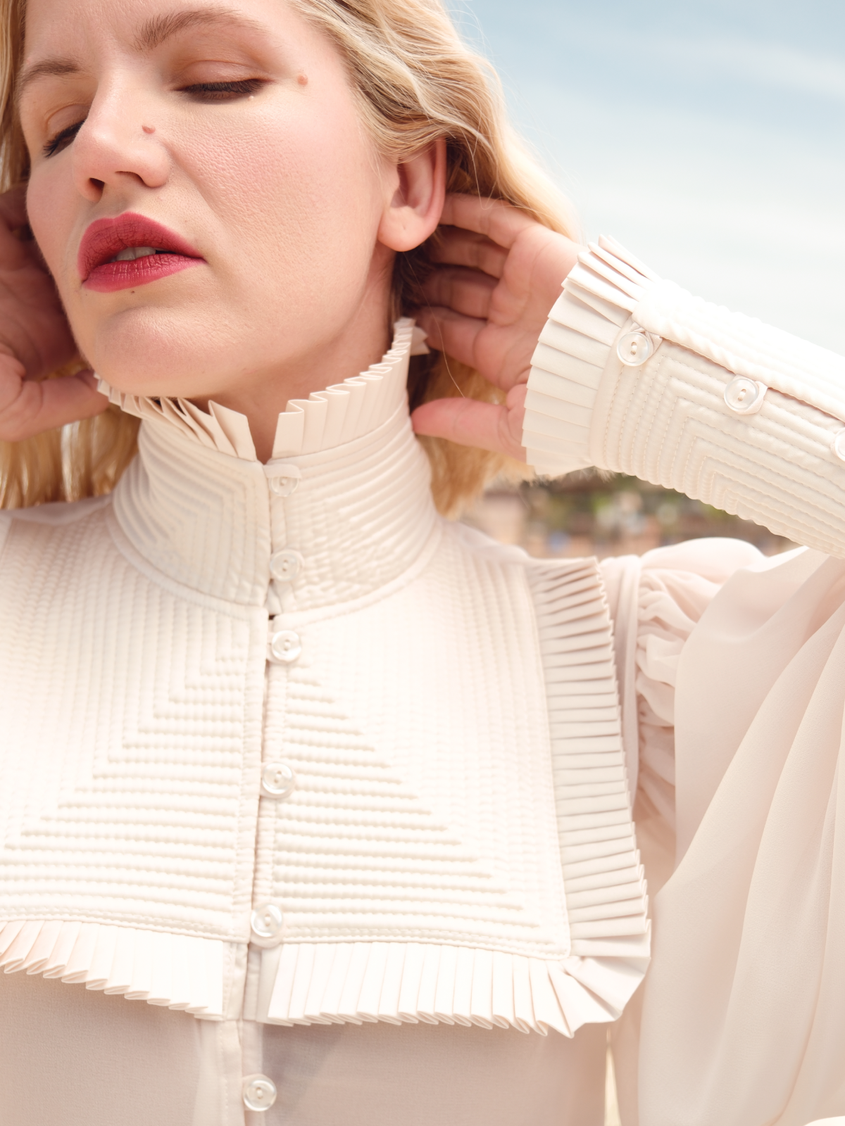 Matteo Cream Cropped Shirt