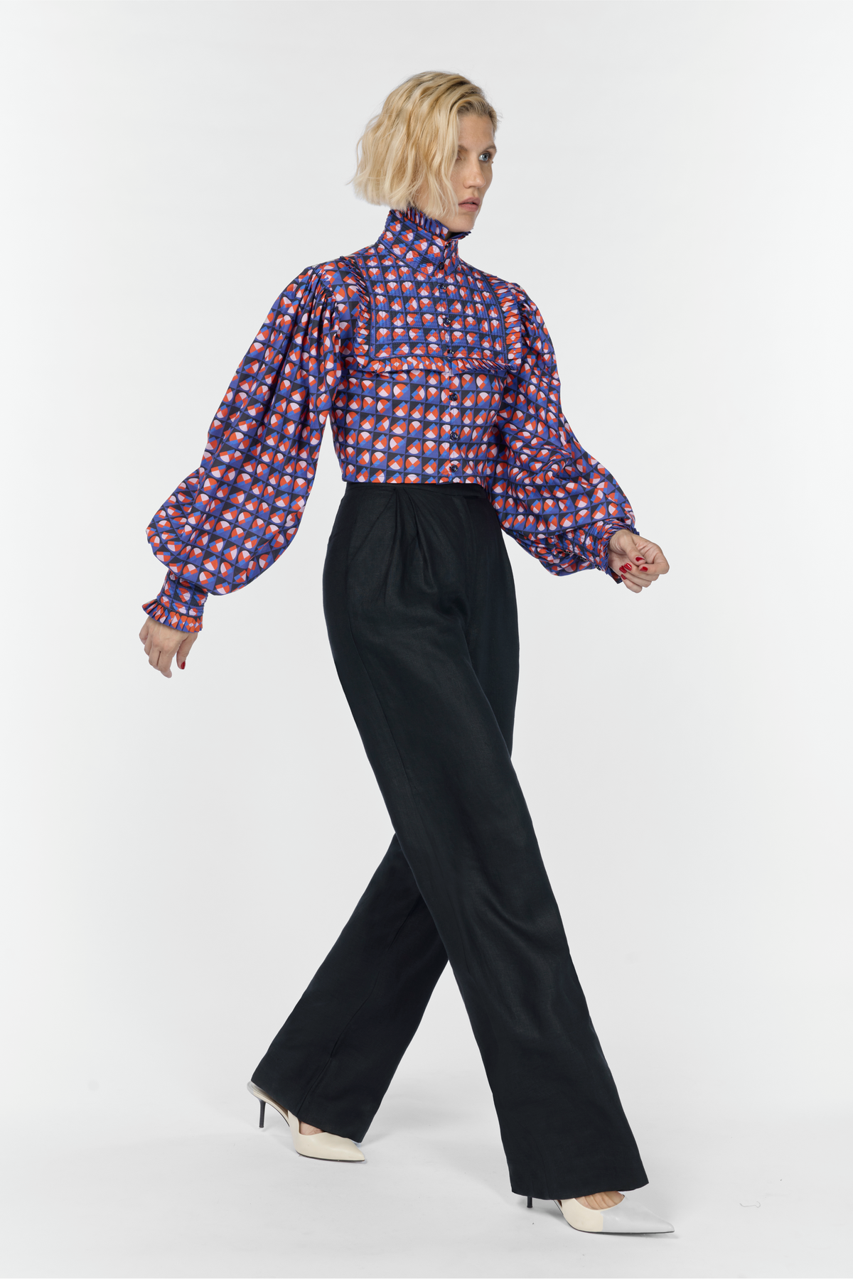 Matteo Cropped Majorelle Shirt-thumbmail-1