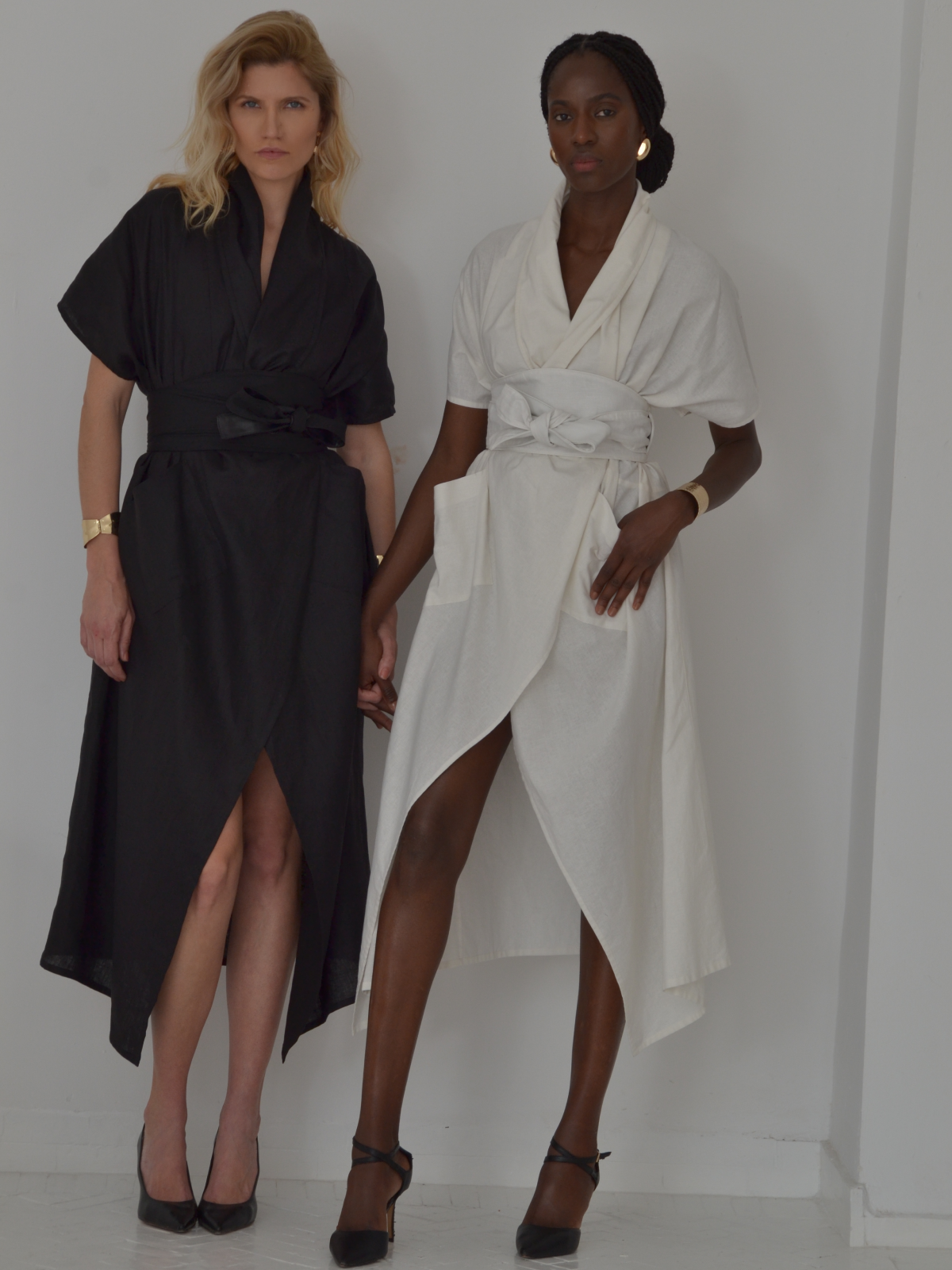 Nadia Kimono Black Dress