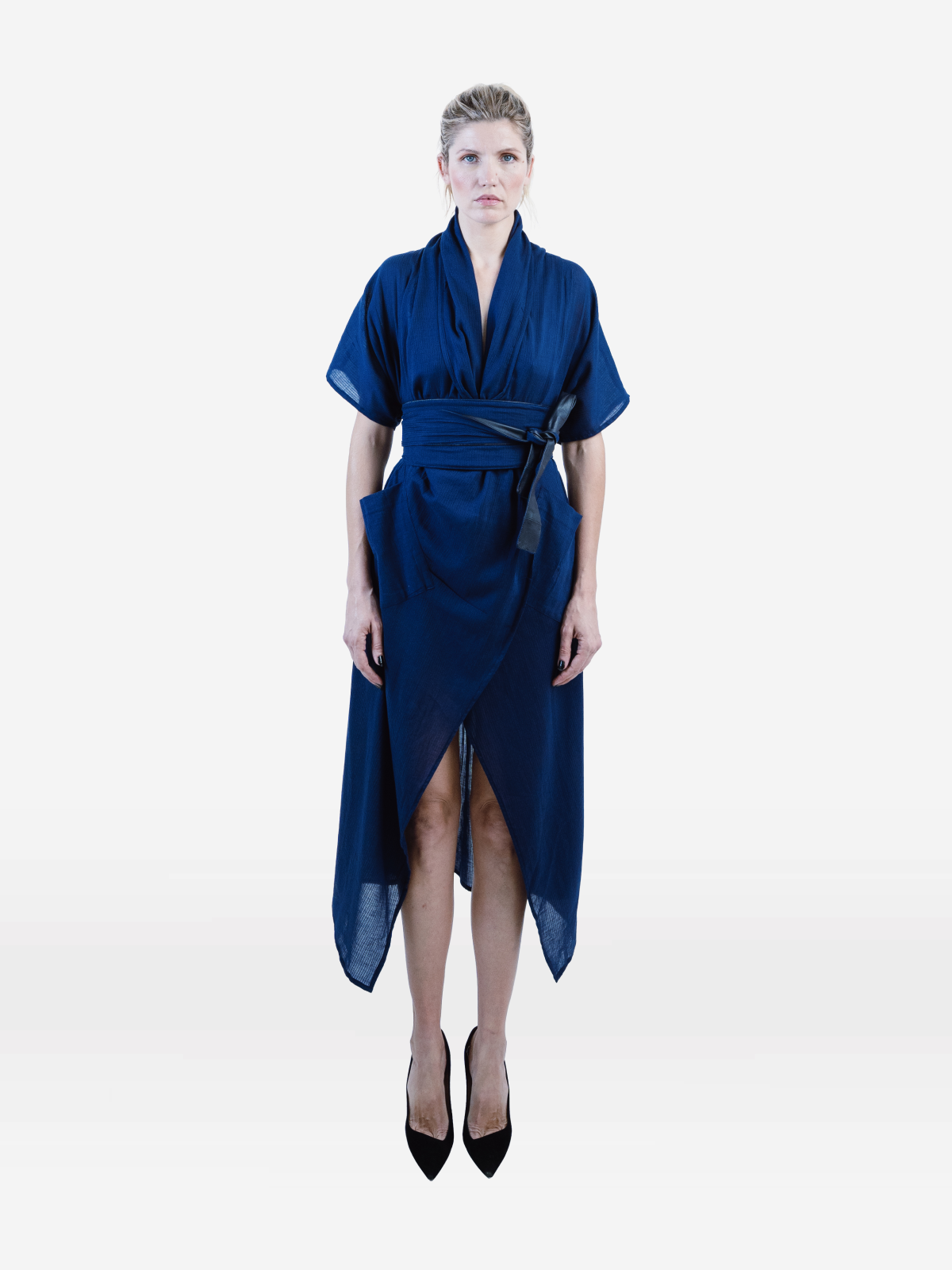 Nadia’s Dress Kimono Cotton - Navy Blue