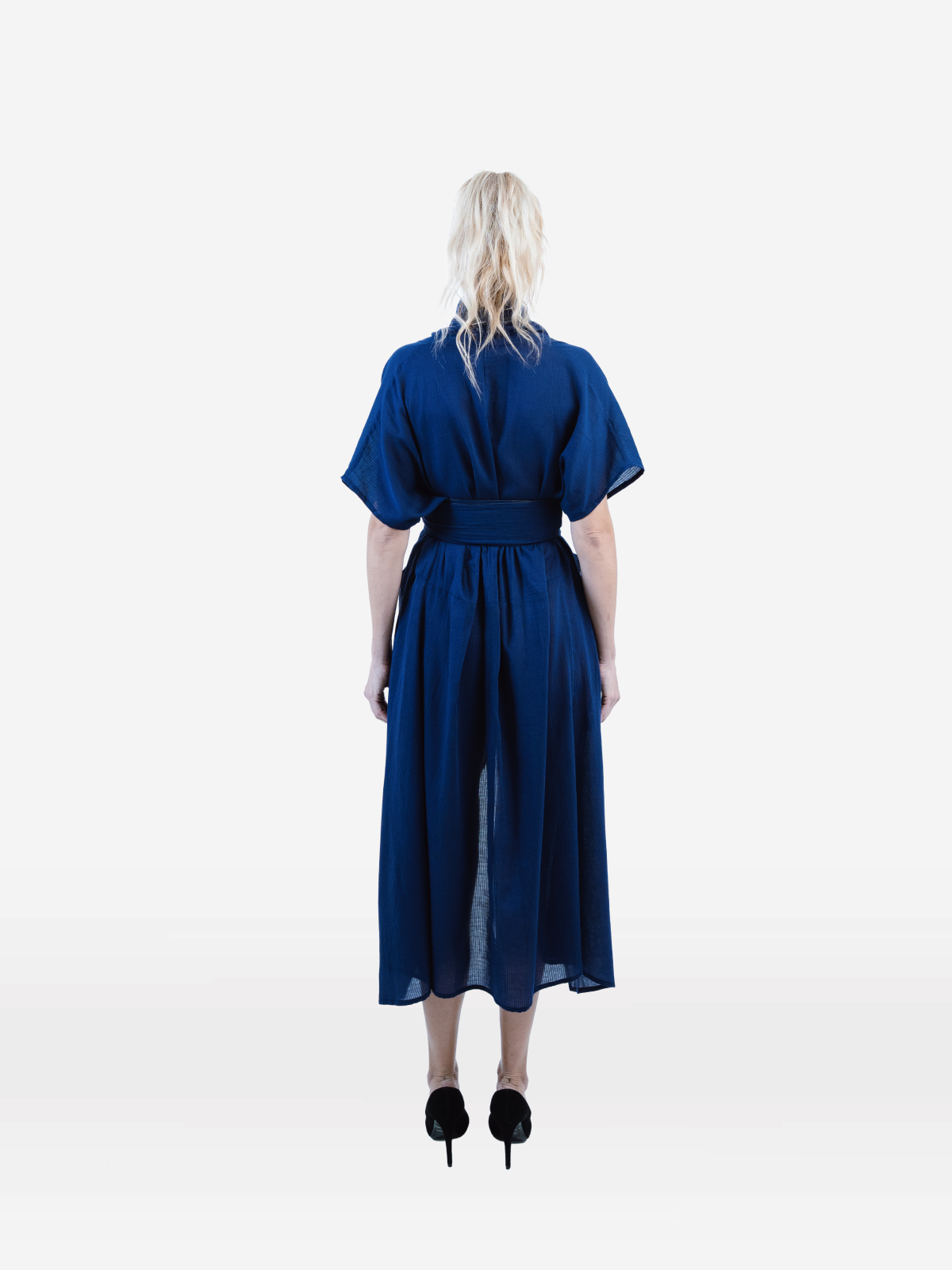 Nadia’s Dress Kimono Cotton - Navy Blue