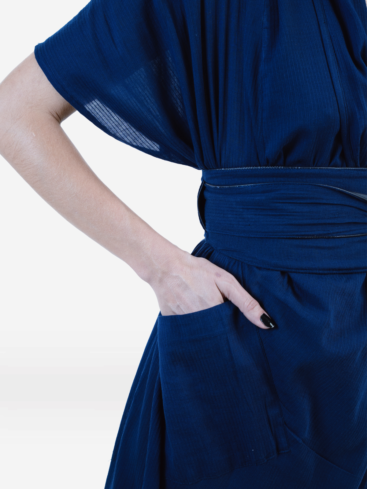 Nadia’s Dress Kimono Cotton - Navy Blue