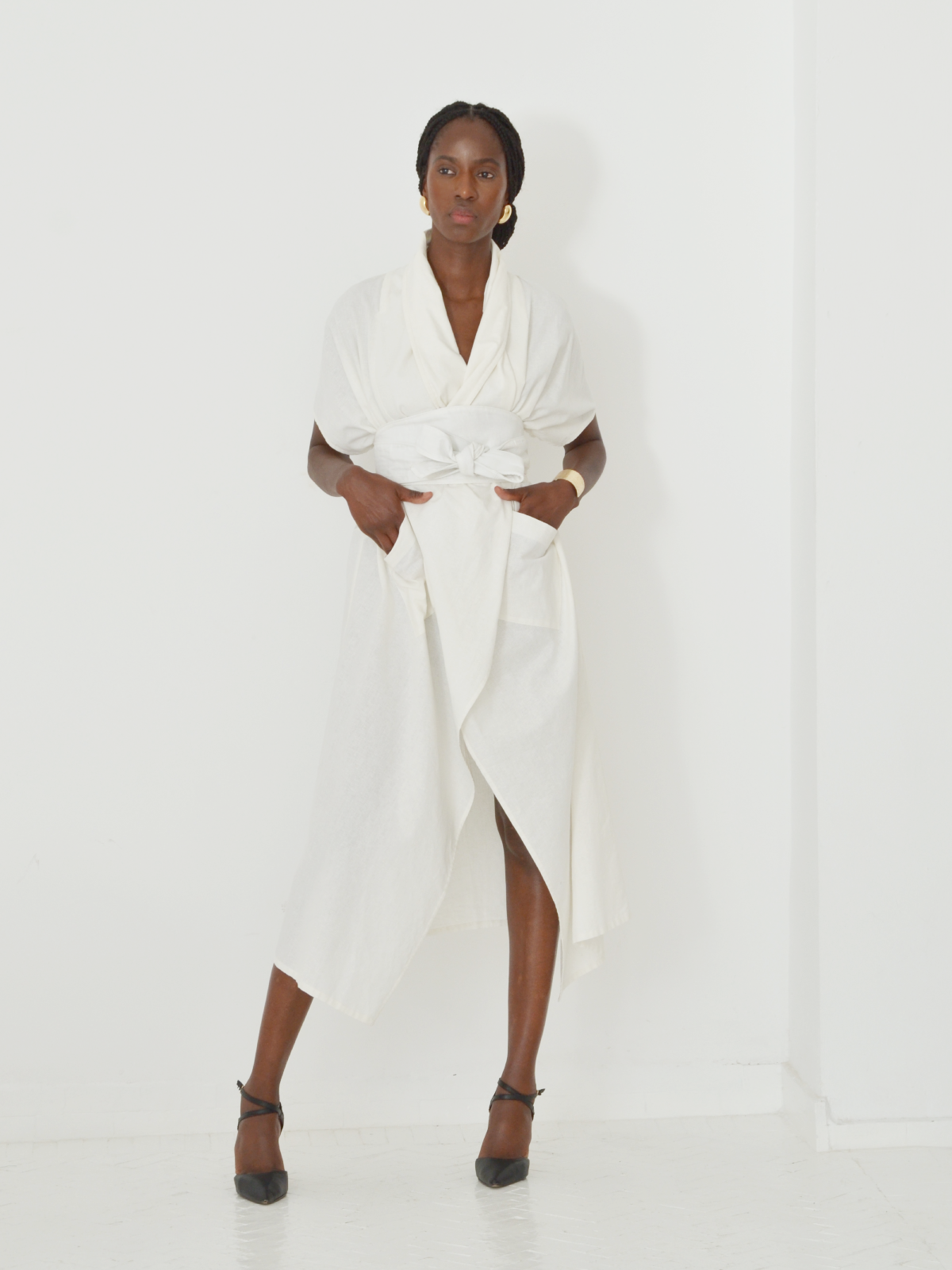 Nadia Kimono White Dress