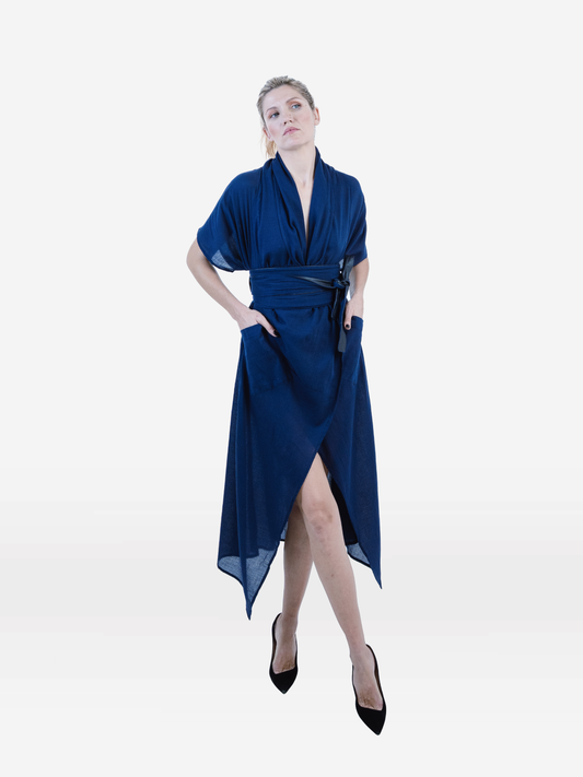 Nadia’s Dress Kimono Cotton - Navy Blue