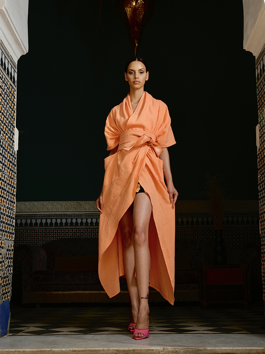 Nadia’s Kimono Linen Orange
