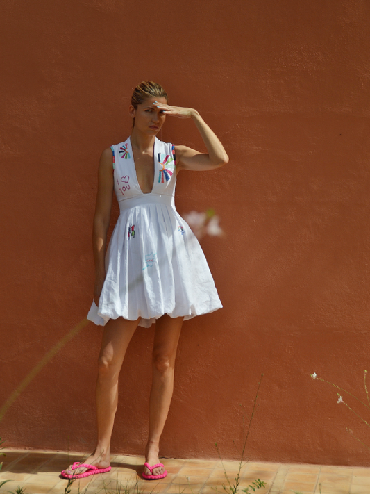 Alexia’s Balloon Hand Embroidered Dress