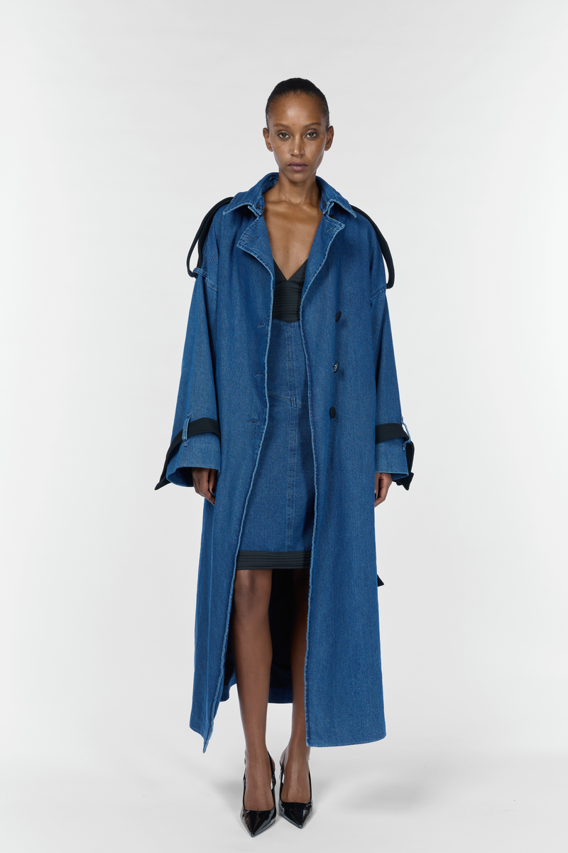 Sana Denim Trench Coat