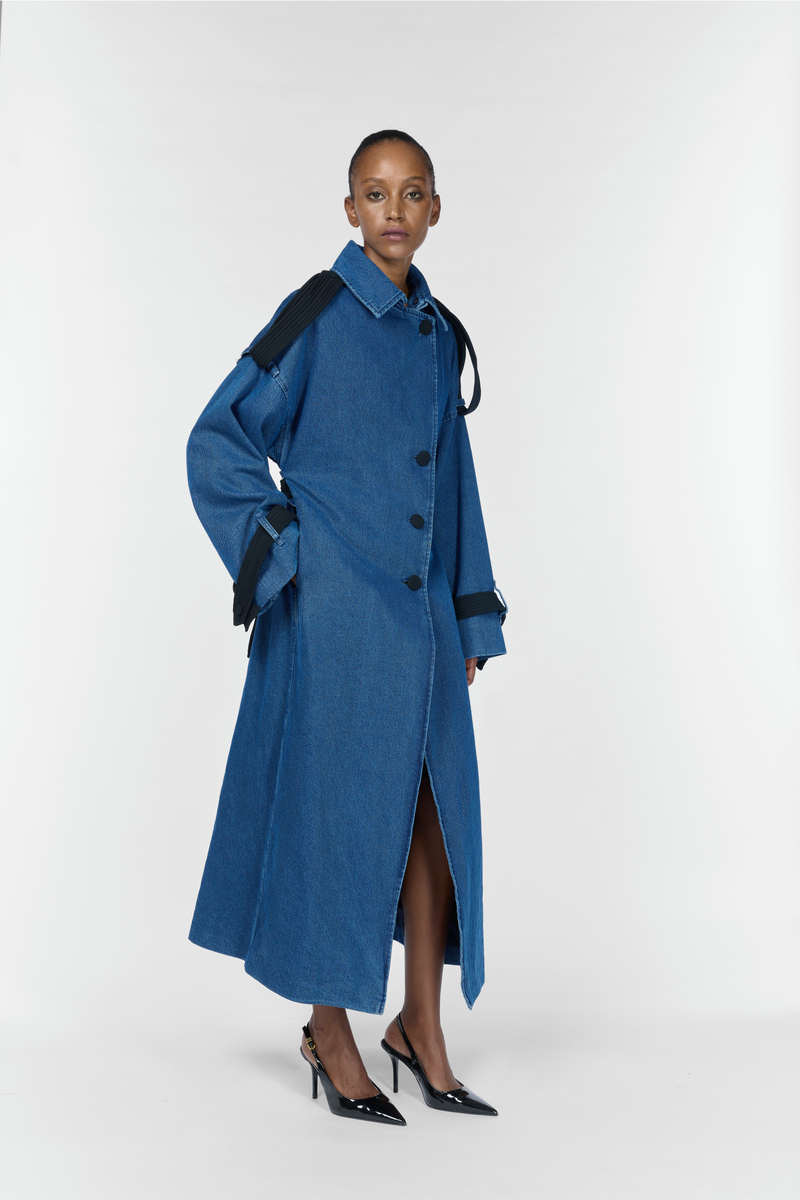 Sana Denim Trench Coat