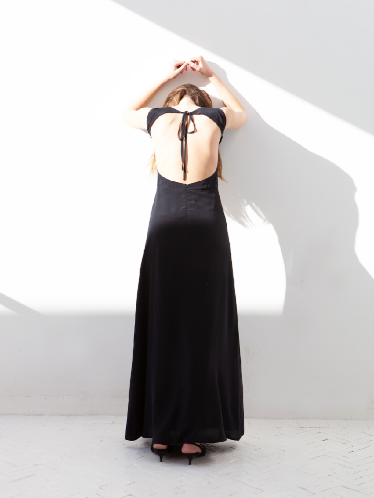 Yassmine’s Silk Dress Dark Blue