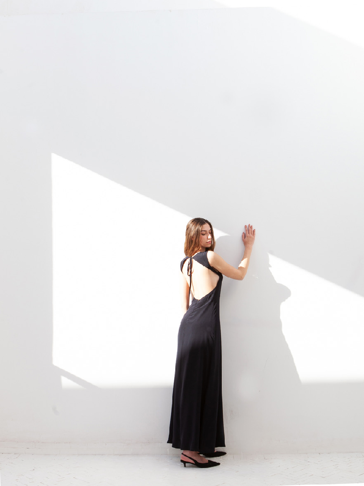 Yassmine’s Silk Dress Dark Blue