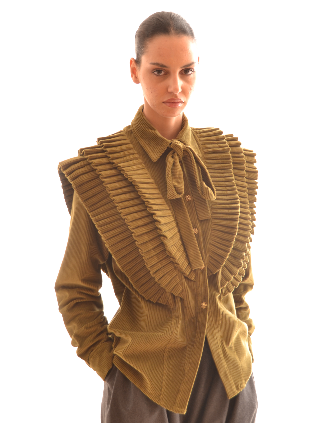 Karima  Khaki Corduroy