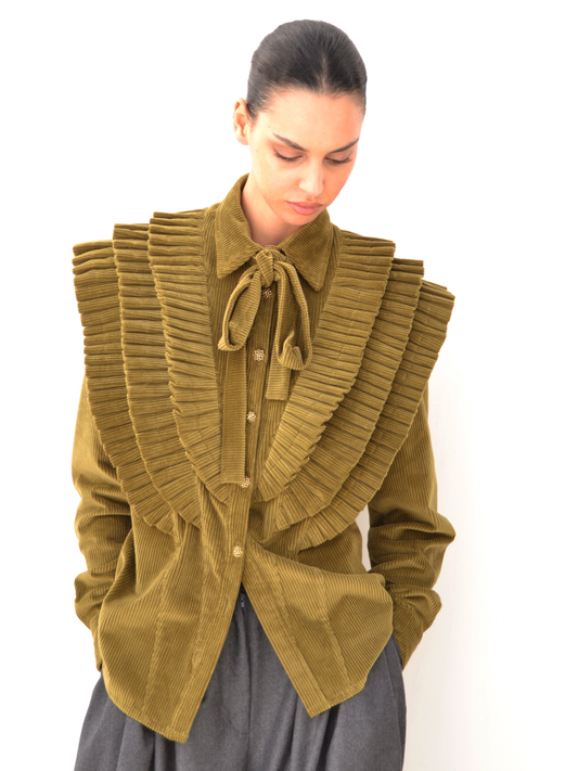 Karima  Khaki Corduroy