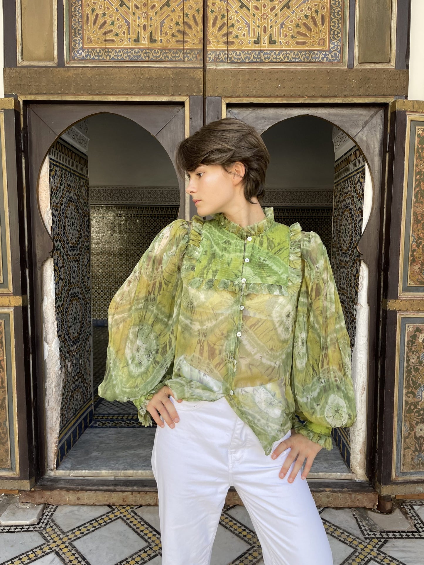 Matteo’s Silk Chiffon Shirt Tie & Dye