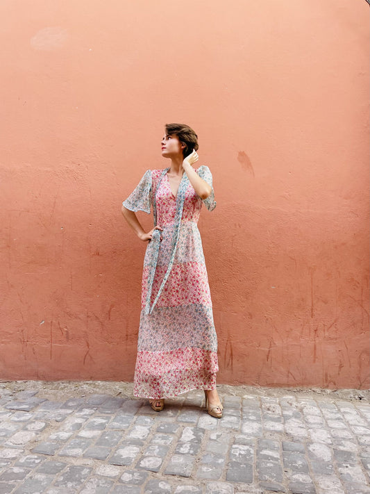 Nouss Nouss Silk Chiffon Dress