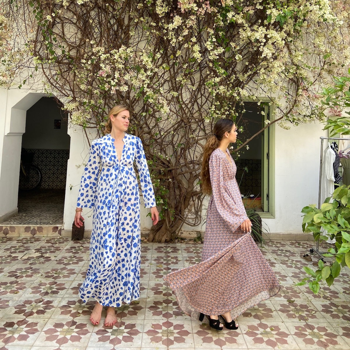 Andrea’s Cotton Dress - Blue Flower