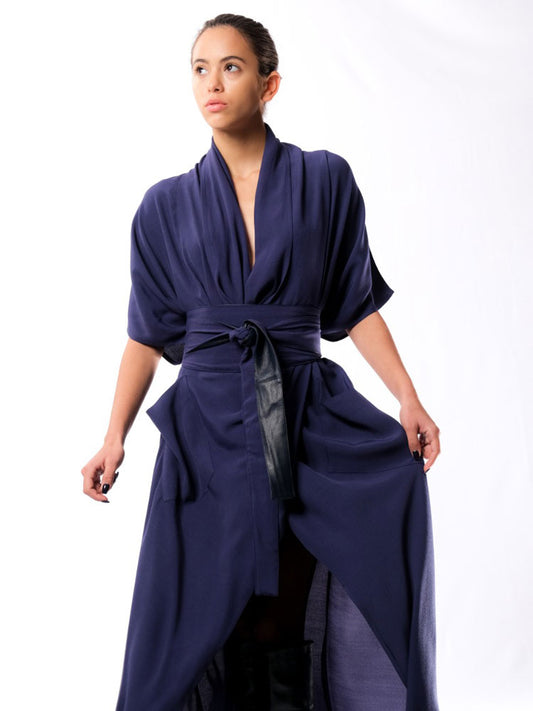 Nadia’s Dress Kimono Cotton - Navy Blue